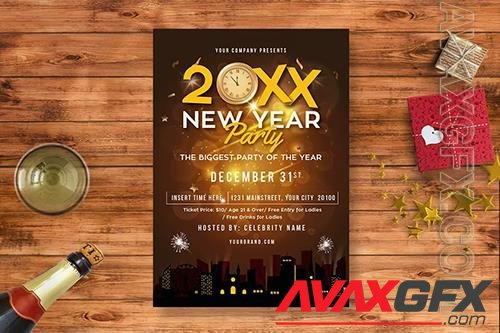 New Years Party Flyer 8UVD22D