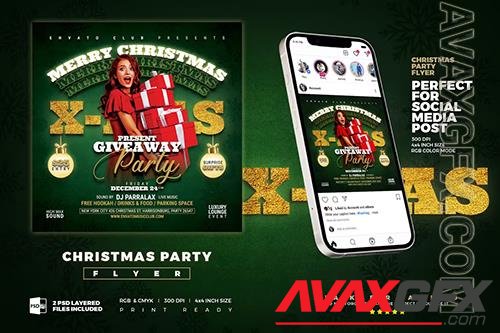 Xmas Party Flyer | Present Giveaway FVS2NQW