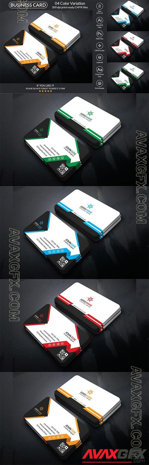 Business Card With Vector And PSD Format Corporate Identity o93825