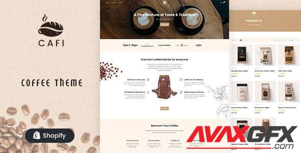 ThemeForest - Cafi v1.0 - Coffee Shop & Cafes Responsive Shopify (Update: 19 May 21) - 28795258