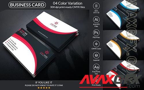 Business Card Template Design Corporate Identity o95593