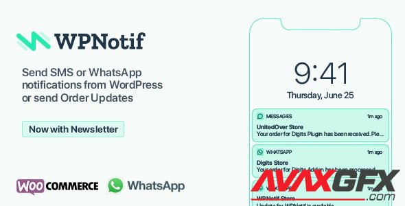 CodeCanyon - WPNotif v2.6.0 - WordPress SMS & WhatsApp Message Notifications - 24045791 - NULLED + WPNotif Add-Ons