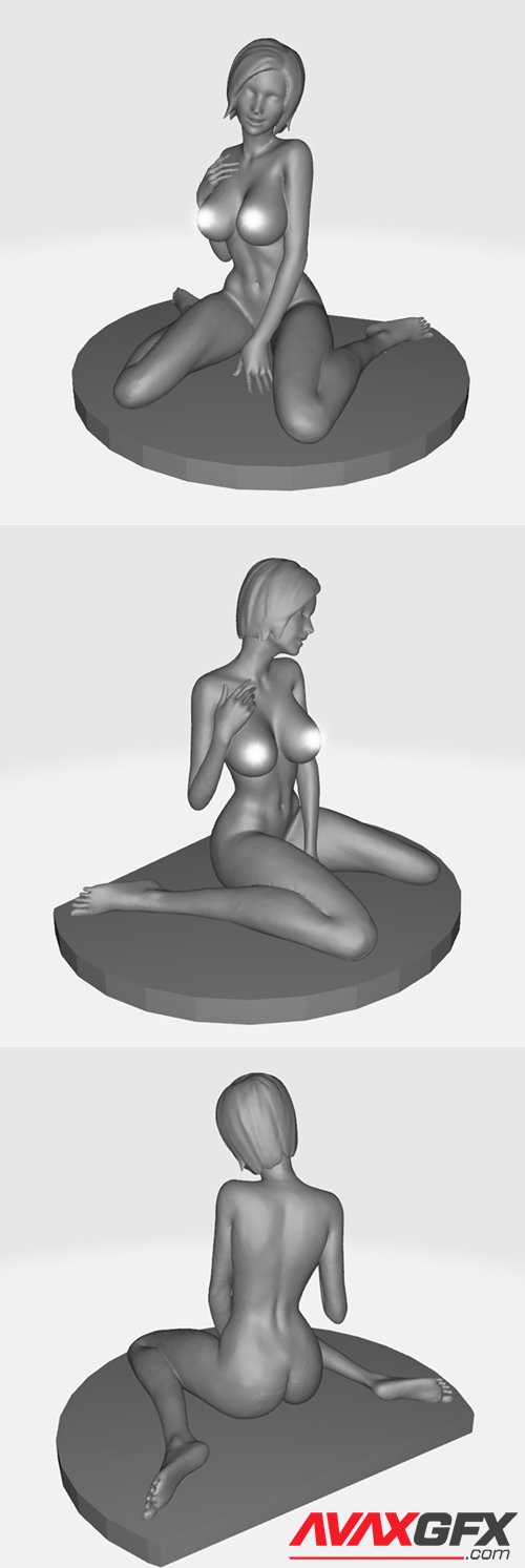 Mujer en plataforma – 3D Printable STL