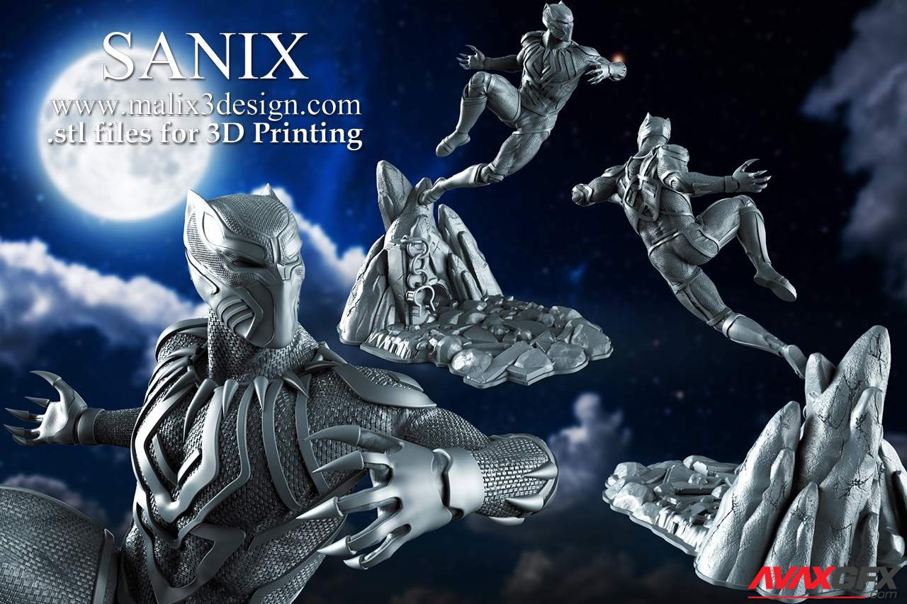 SANIX Black panther Marvel 3D Printable STL