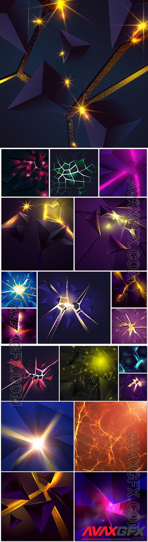 3d explosion with light background in vector