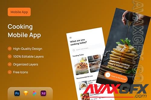 Cooking Mobile App - UI Design DHB9T2S