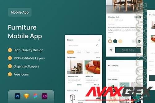 Furniture Mobile App - UI Design 9RX3HCH