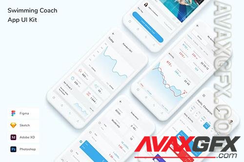Swimming Coach App UI Kit Z82P83A
