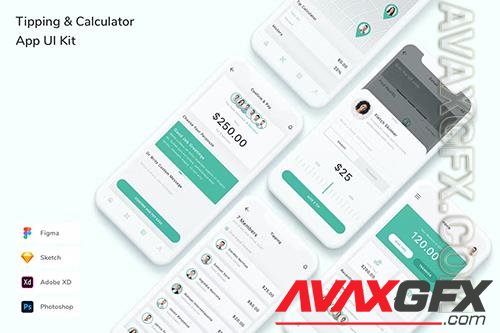 Tipping & Calculator App UI Kit HXPXD89