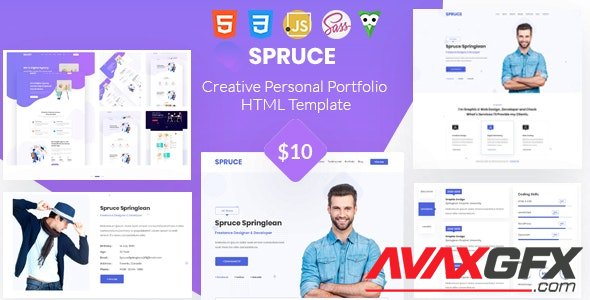 ThemeForest - Spruce v1.0 - Personal Portfolio and vCard Template - 29160561