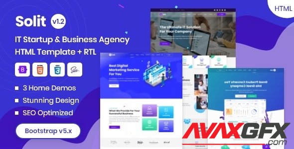 ThemeForest - Solit v1.2 - IT Startup Business Agency Template - 28749750