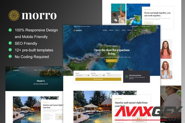 ThemeForest - Morro v1.0.0 - Hotel & Resort Elementor Template Kit - 35542004