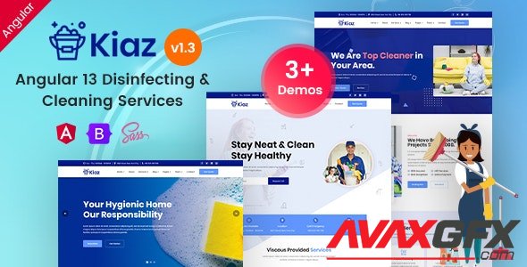ThemeForest - Kiaz v1.3 - Angular 13 Disinfecting Cleaning Services Template - 26897950