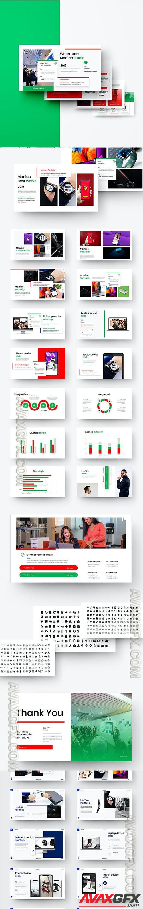 Maniac - Business Powerpoint, Keynote and Google Slides Templates