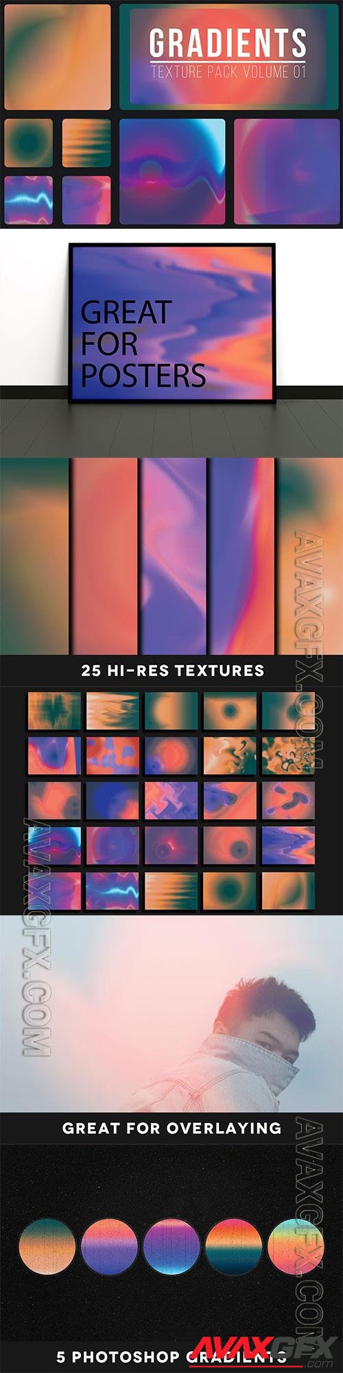 25 Gradient Textures Vol. 01