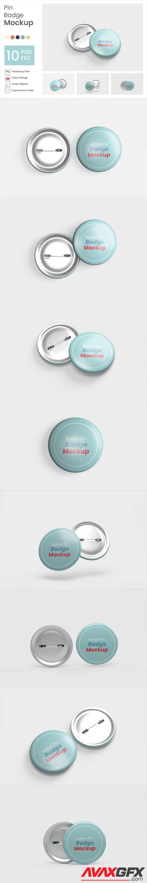 Pin Badge Mockup