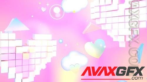 VideoHive - Voxel Heart Space 35391017