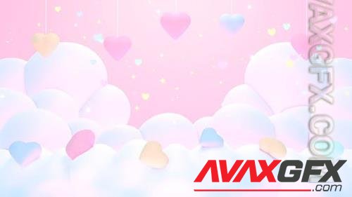 VideoHive - Hanging Hearts and Pastel Clouds 34536328