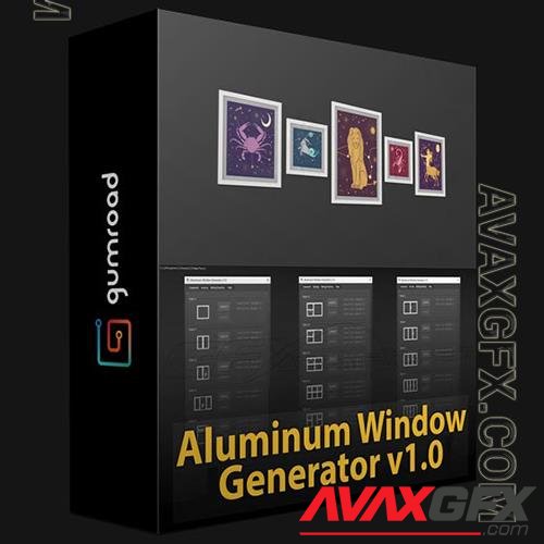 GUMROAD – PICTURE FRAME, ALUMINUM WIDOW, GLASS DOOR GENERATOR FOR 3DS MAX PLUGINS