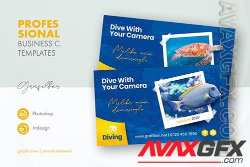 Ocean Diving Business Card Templates 87KNHAL