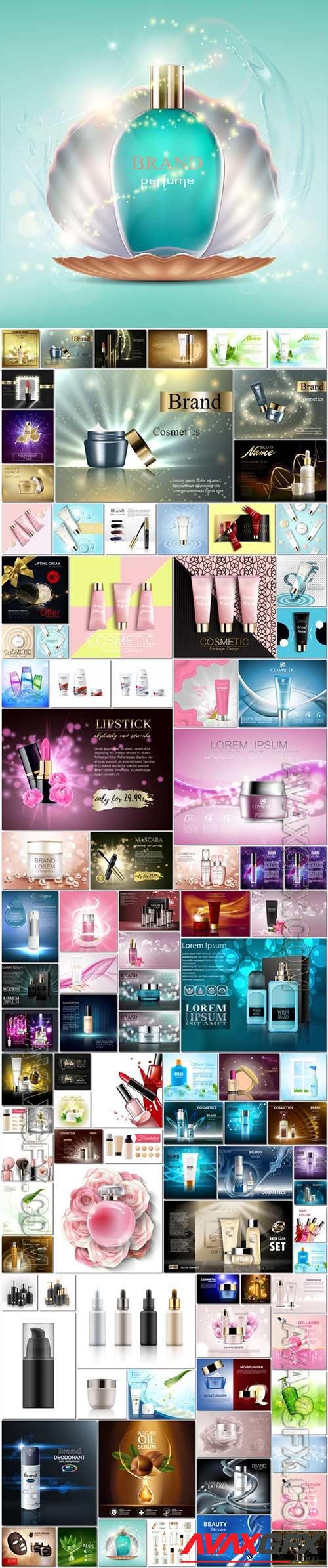 100 Bundle cosmetic advertising vector template vol 4