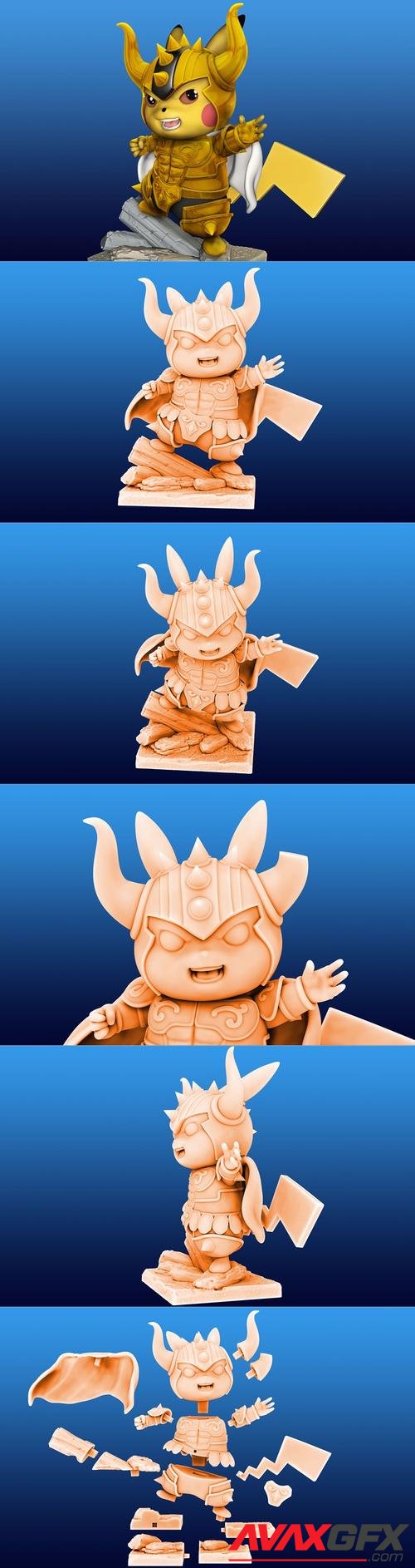 ﻿Pikachu Aldebaran – 3D Printable STL