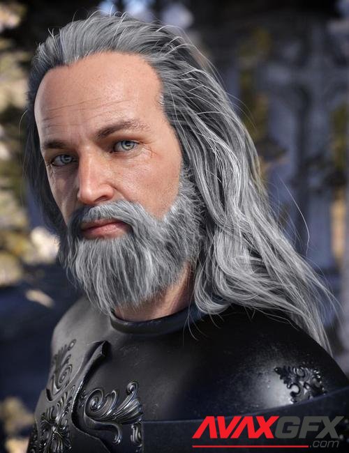 Odin Hair & Beard for Genesis 8 Male(s)