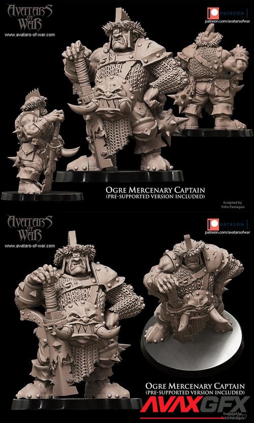 Ogre Mercenary Captain – 3D Printable STL