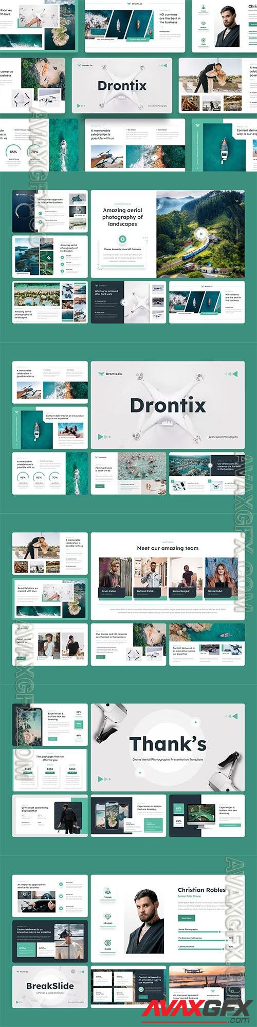 Drontix - Drone Aerial Photography Powerpoint, Keynote and Google Slides Template