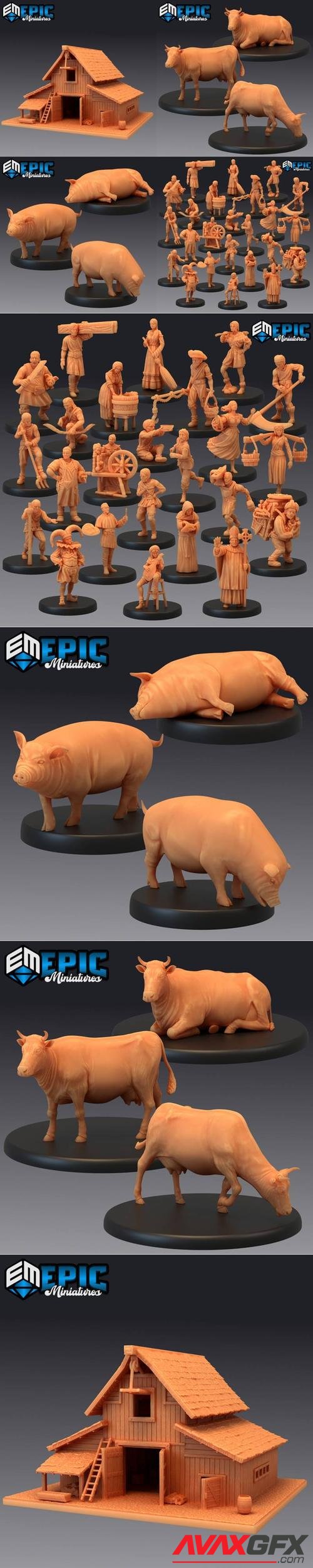 Epic Minis - Farm Village – 3D Print