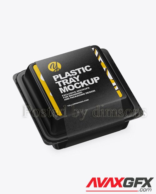 Plastic Tray with Paper Label Mockup 43030 TIF