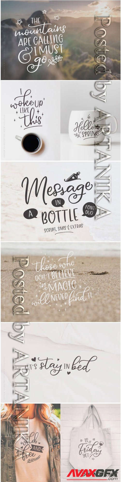 Message in a Bottle Duo Font OTF, TTF