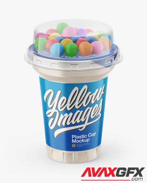 Plastic Cup with Sweets Mockup 38586 TIF