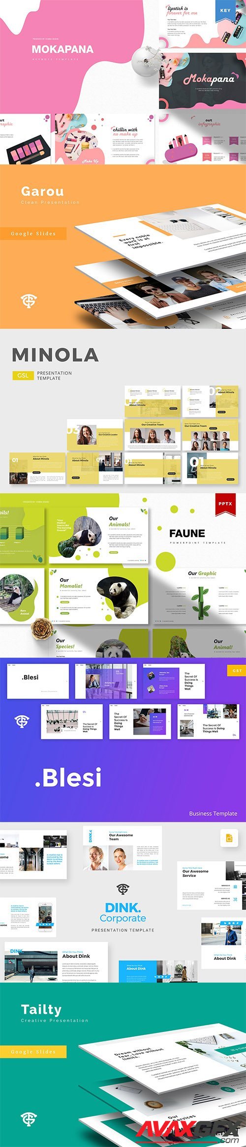 Powerpoint, Keynote and Google Slides Templates  PPTX and KEY Bundle 2
