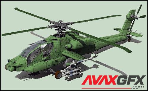 Apache Helicopter (Poser, Vue & Obj)