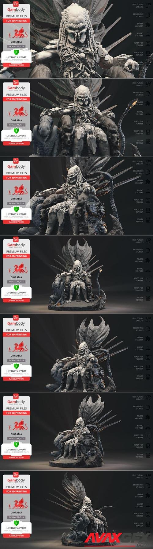 ﻿Predator on Throne – 3D Print