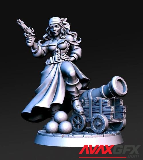 Shelly - Female Pirate – 3D Print