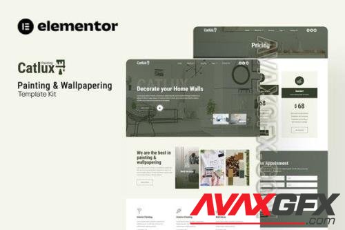 Catlux - Painting & Wallpapering Elementor Template Kit 37386178