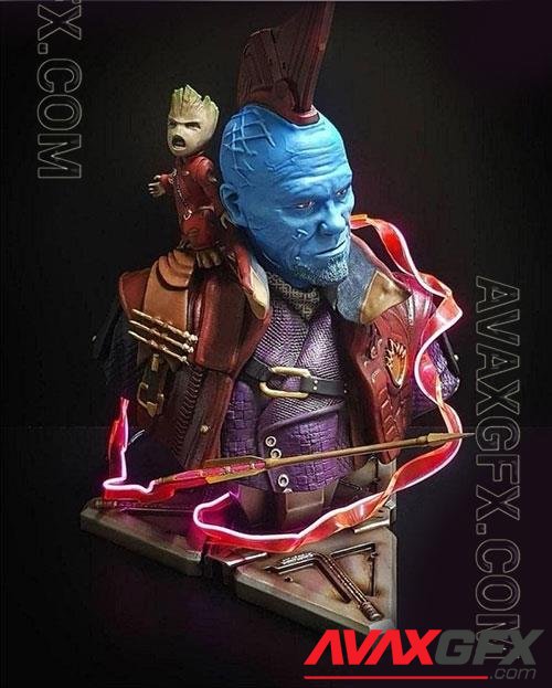 3D Print Models Youndu and Baby Groot Marvel - Guardianes.rar