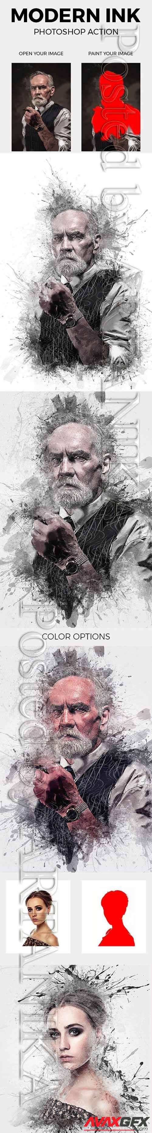 GraphicRiver - Modern Ink Photoshop Action 21169470