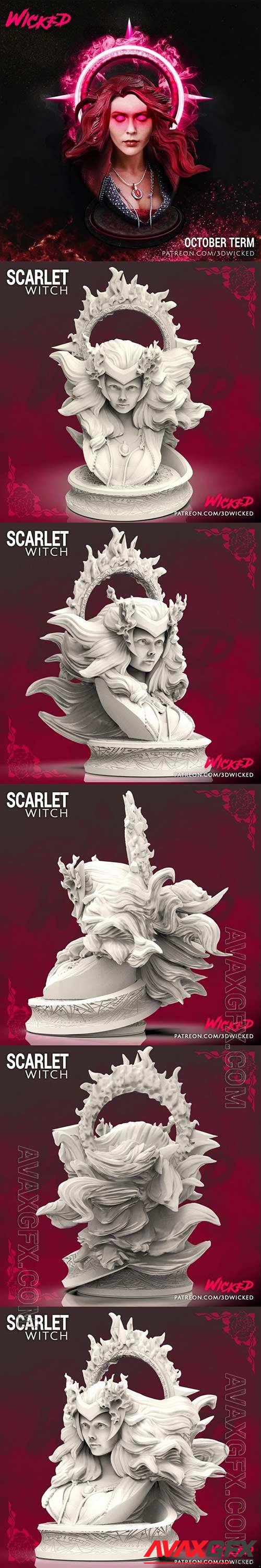 3D Print Models Wicked Scarlet Witch Bust