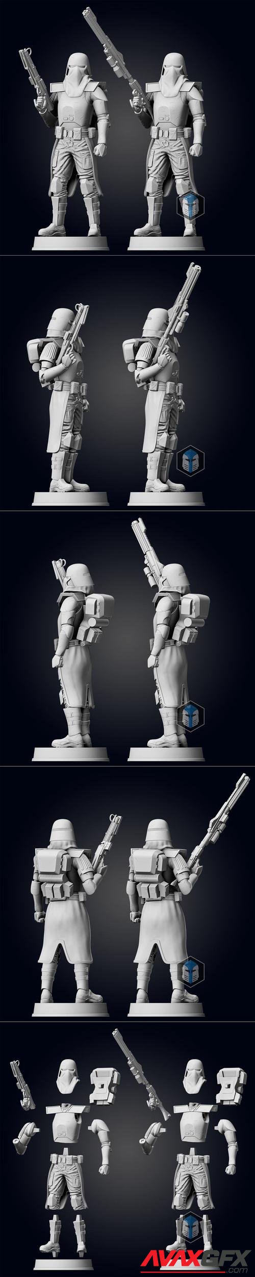 Galactic Marine Figurine - Pose 3 – 3D Print