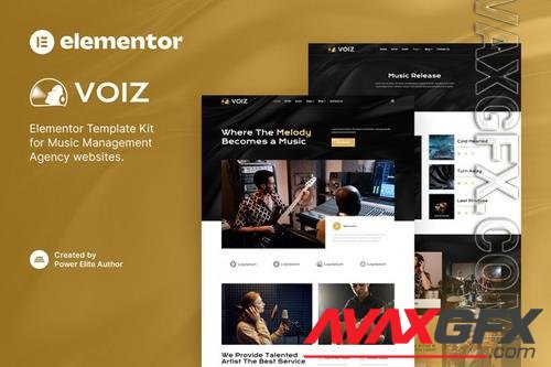 TF Voiz - Music Management Agency Elementor Template Kit