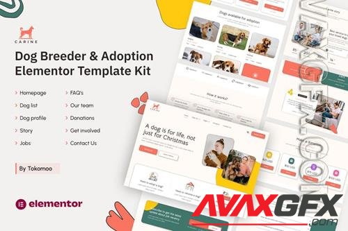 TF Carine Dog Breeder & Adoption Elementor Template Kit