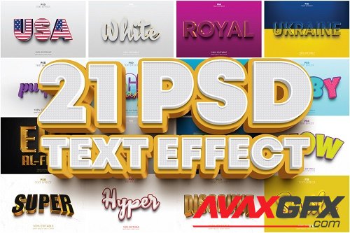Editable 3D PSD Text Effect Bundle Vol-3