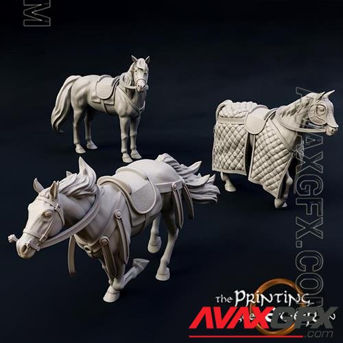 Ridermercia Horses Version A 3D Print Model