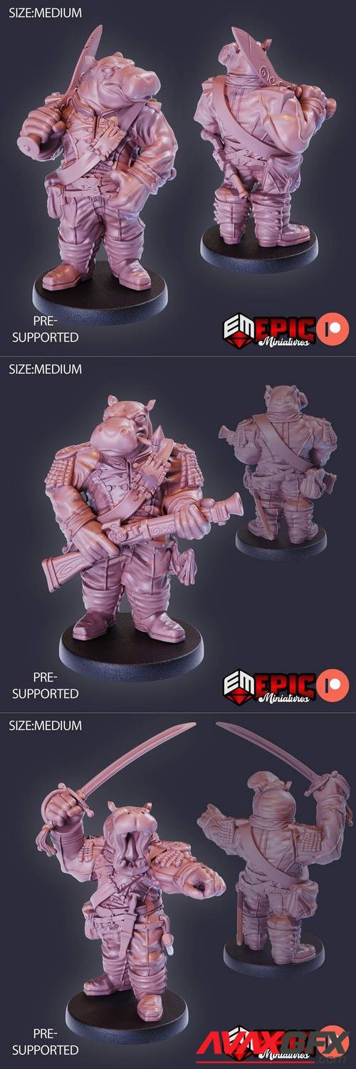 Hippo Soldier – 3D Print