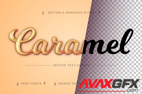 Caramel - Editable Text Effect, Font - 7238075