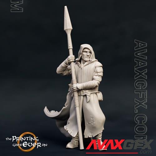 Ranger with Spear Version B 3D Print Model