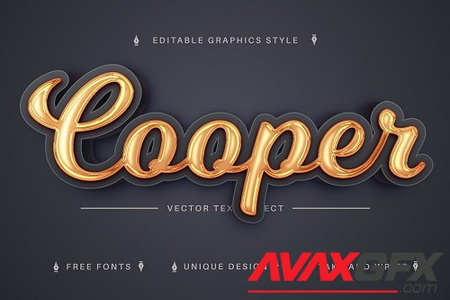 Cooper 3D - Editable Text Effect, Font - 7240455